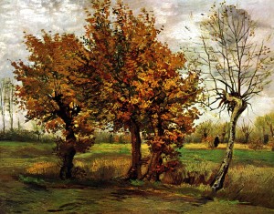 Autumn Landscape With Four Trees - Vincent van Gogh